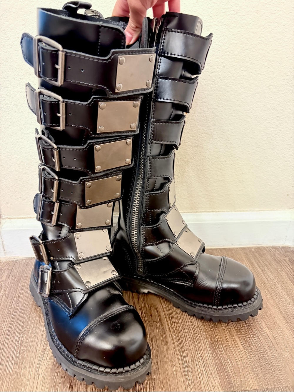 Demonia RIOT-21MP Buckle Boots